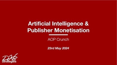 Artificial Intelligence & Publisher Monetisation